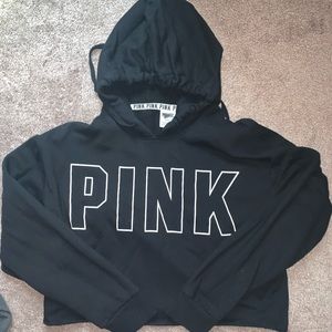 Pink Cropped hoodie